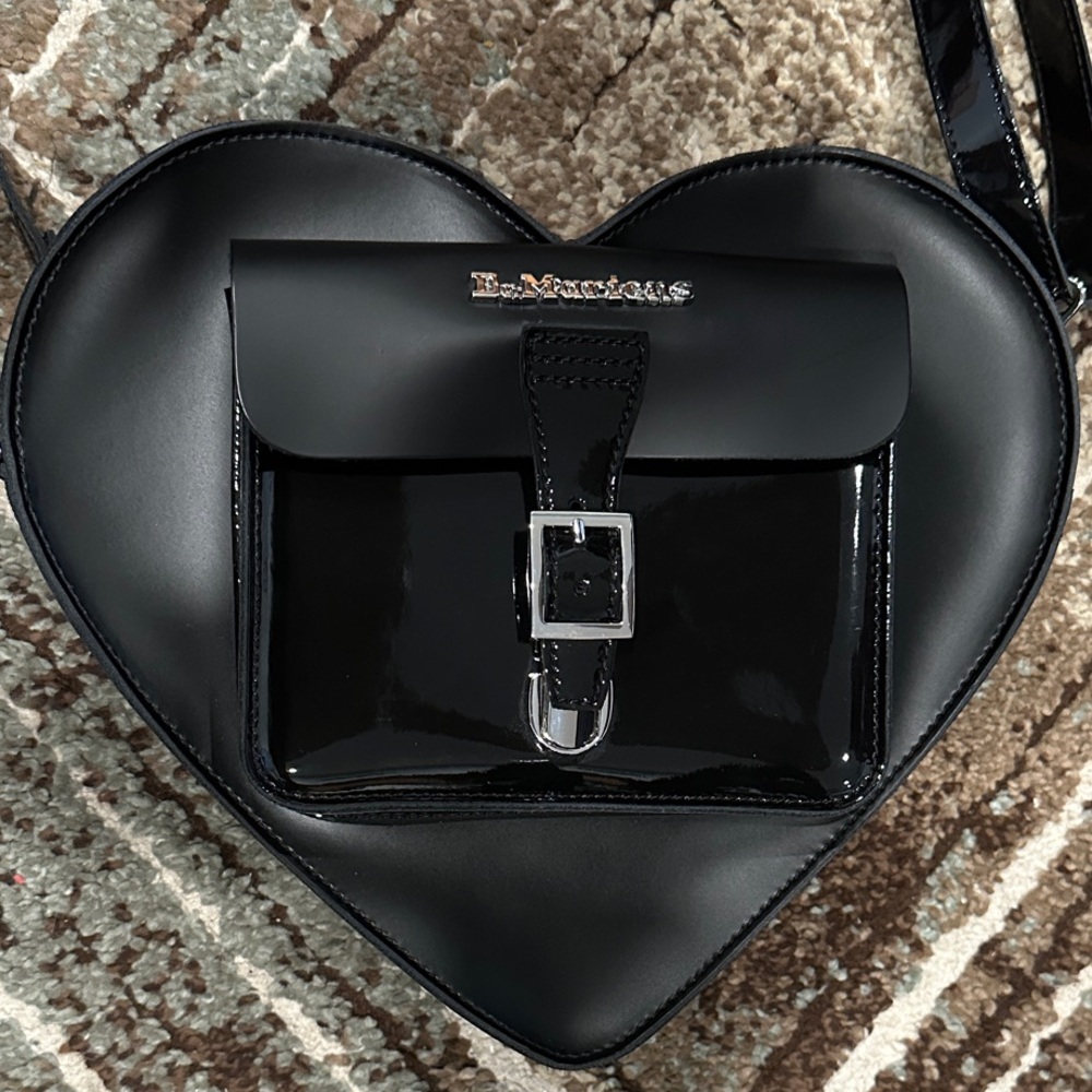 Dr. Martens Black Heart-Shaped Women's Bag